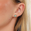 Real 18K Gold Plated 201 Stainless Steel Stud Earrings for Women TL9676-5-3