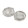 Brass Pave Clear Cubic Zirconia Pendants KK-N254-101P-2