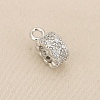 Brass Micro Pave Cubic Zirconia Tube Bails KK-WH0096-02F-P-1