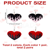 2 Pairs 2 Colors Acrylic Alloy Dangle Earrings EJEW-LP0001-85-2