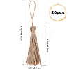 20Pcs Natural Jute Style Tassel AJEW-GF0005-13-2