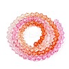 Gradient Color Baking Paint Glass Bead Strands X-DGLA-A039-T2mm-A04-2