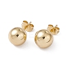 Rack Plating Brass Round Ball Stud Earrings for Women LS-EJEW-F294-08E-G-2
