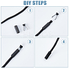 40Pcs 2 Colors Alloy Aglets for Shoelaces FIND-DC0004-99-4