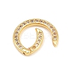 Brass Micro Pave Clear Cubic Zirconia Snap Clasps KK-CBA78C7-02G-2
