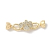 Brass Micro Pave Cubic Zirconia Fold Over Clasps KK-U052-13G-1