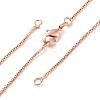 0.9MM Brass Box Chain Necklaces Making NJEW-D302-74RG-1