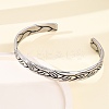 Retro 316 Surgical Stainless Steel Cuff Bangles BJEW-C142-11A-AS-3