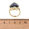 Heart Natural Lapis Lazuli Finger Rings RJEW-M076-03G-08-3
