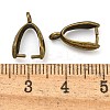Grade AA Brass Ice Pick Pinch Bails for Pendant Making X-KK-M008-b-06AB-NR-3