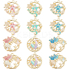 24Pcs 6 Styles Rack Plating Alloy Enamel Pendants FIND-SC0012-32-1