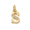 Brass Micro Pave Cubic Zirconia Charms KK-I382-03G-S-1