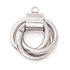 Non-Tarnish 304 Stainless Steel Pendants STAS-A059-01A-P-3