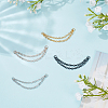 8Pcs 4 Colors Stainless Steel Cartilage Earrings with Double Dangle Chains AJEW-ME0001-50-5