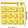 34 Sheets Number 1 Self Adhesive Gold Foil Embossed Stickers DIY-WH0509-041-2