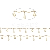 Handmade Brass Curved Bar Link Chains CHC-I035-05G-2