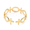 Ion Plating(IP) 304 Stainless Steel Finger Rings RJEW-L102-09G-4