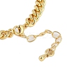 Rack Plating Brass Bracelets with Cubic Zirconia for Women BJEW-D047-01G-01-3