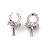 Brass with Cubic Zirconia Peg Bails LS-KK-B087-13A-P-1