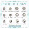 40Pcs 4 Styles 304 Stainless Steel Ear Nuts STAS-FS0002-23-3