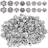 240Pcs 8 Styles Tibetan Style Alloy Flower Beads Caps FIND-SP0001-66-1