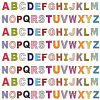 4 Bags Alloy Enamel Alphabet Beads ENAM-SC0007-70-1