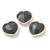 Natural Obsidian Pendants X-G-B009-03G-E-1