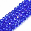 Electroplate Glass Beads Strands EGLA-A034-T6mm-B27-4
