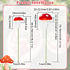 100Pcs Plastic Plant Mini Miniatures Artificial Mushroom AJEW-CA0003-71-2