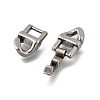304 Stainless Steel Fold Over Clasps STAS-M119-05P-01-2