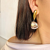 304 Stainless Steel Dangle Stud Earrings EJEW-K296-02GP-01-1