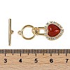 Natural Carnelian Toggle Clasps KK-P283-39G-4