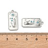 304 Stainless Steel Rhinestone Pendants STAS-L308-02B-P-3