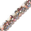 Transparent Electroplated Glass Beads Strands X-GLAA-G097-04D-1