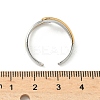 304 Stainless Steel Double Color Cuff Rings RJEW-S635-01GP-H-5