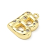 Brass Micro Pave Clear Cubic Zirconia Pendants KK-I476-02G-B-2