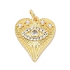 Brass Micro Pave Cubic Zirconia Pendants KK-U058-58B-G-1
