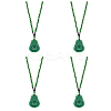 4Pcs Resin Imitation Gemstone Maitreya Buddha Pendant Necklace NJEW-FI0001-62A-1