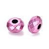 UV Plating Iridescent Transparent Acrylic European Beads OACR-E033-22-05-2
