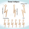 4Sets Alloy Lightning Bolt Pendant FIND-SC0017-54-2