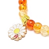 4Pcs 4 Style Acrylic Round Beaded Stretch Bracelets Set BJEW-JB08926-01-5