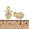 Brass Micro Pave Clear Cubic Zirconia Pendants ZIRC-I367-13G-02-3