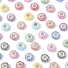 50Pcs 10 Colors Opaque Resin European Beads RESI-FS0002-19-3