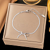 304 Stainless Steel Herringbone Chains Bracelets BJEW-C084-01P-1