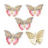 Real 18K Gold Plated Brass Micro Pave Cubic Zirconia Pendants KK-D004-11G-1