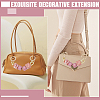 2Pcs Square Resin Beaded Bag Extension Chains PURS-GF0001-07C-4