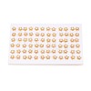 Flower Brass Natural Pearl Stud Earrings PEAR-N017-07F-4