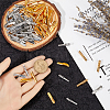 240Pcs 2 Colors Iron Cord Lock Ends FIND-GF0006-96-3