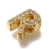 Rack Plating Brass Micro Pave Clear Cubic Zirconia Beads KK-G500-30G-R-2