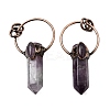Natural Amethyst Faceted Pointed Bullet Big Pendants G-Q350-05B-1